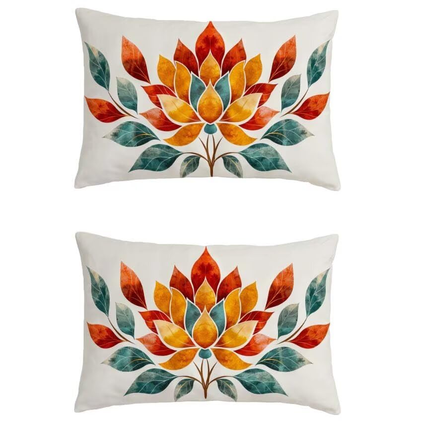 Housse coussin exterieur 80x100 rouge bohême pour automne terrasse