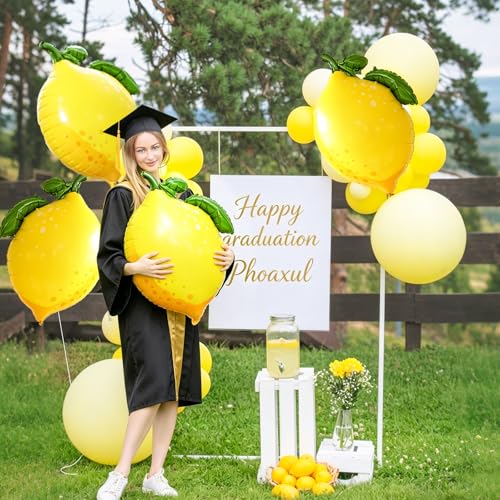 Image of Lemon Foil Balloons She Found Her Main Squeeze Bridal Shower Baby Shower Amalfi Coast Wedding Hawaiian Luau Summer Party Decorations Lemonade Stand Supplies Freshly Graduated Lemon Themed Party Decor