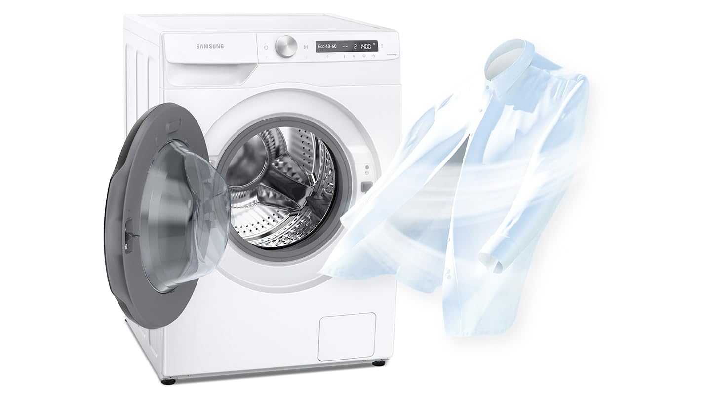 Samsung WD81T554ABW/S2 - Secador de lavado (8 + 5 kg, eficiencia energética: C/E (W/W+D), 1400 rpm, espuma activa, AddWash, WiFi, AirWash, vapor higiénico, manchas intensas, nivel de ruido A)