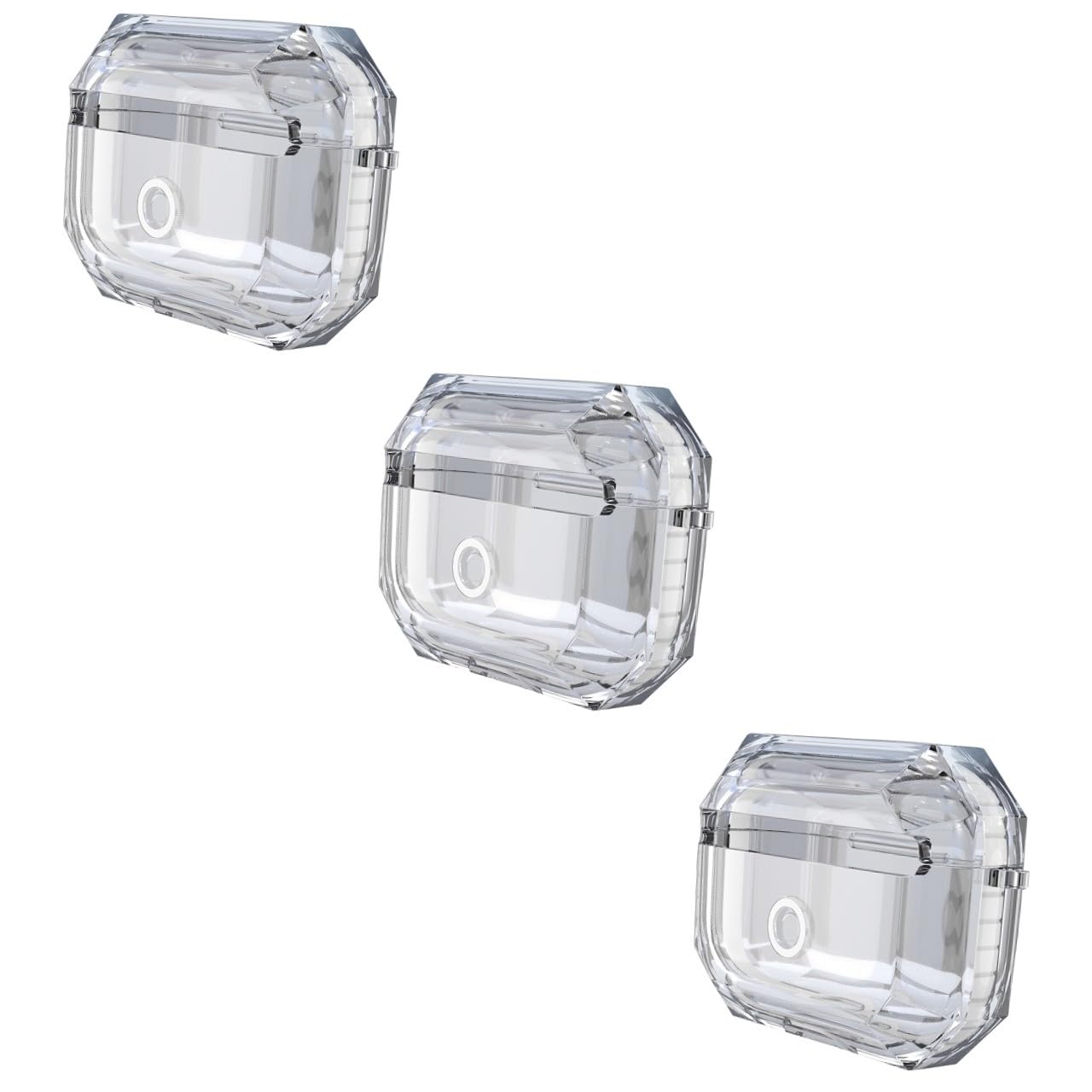 Gatuida 3pezzi Custodia Trasparente Tpu Per Auricolari Wireless Compatibile Con Protettiva Antiscratch Per Attività Quotidiane e Outdoor Bianco