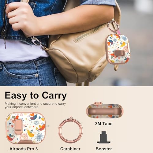 Image of for Apple AirPods Pro 3 Case 2025 with Safety Lock & Foldable Phone Stand | Double Drop Protection,Two-Piece Design, Airpod Pro 3 Case with Keychain & Cleaner Kit, Support Wireless Charging, Chicken
