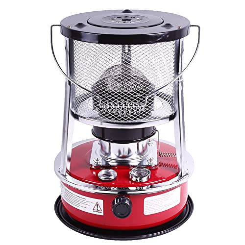 Generico Fornello a Cherosene Portatile Senza Fumo, Stufa a Cherosene, Stufa a Cherosene Portatile da Campeggio con bruciatore a Cherosene Bred/Nero/Rosso-4,6L (A Rosso)