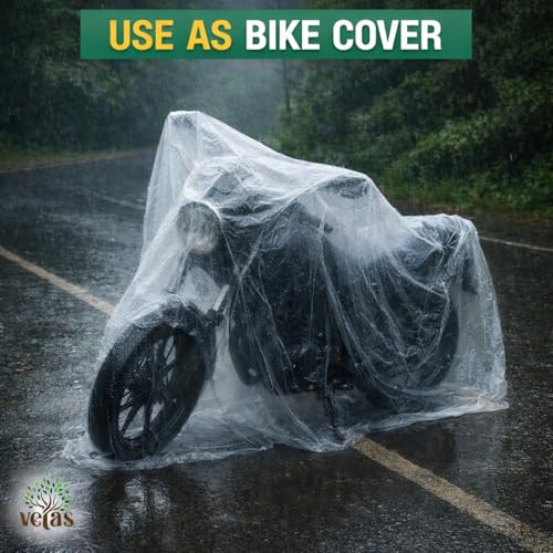 Image of VETAS Multipurpose Polythene Dust Cover & Paint Protection Sheet 12x21 Ft | Waterproof Sheet for Furniture, AC, Fridge, Floor, Car, Bike, Plants & Outdoor Use