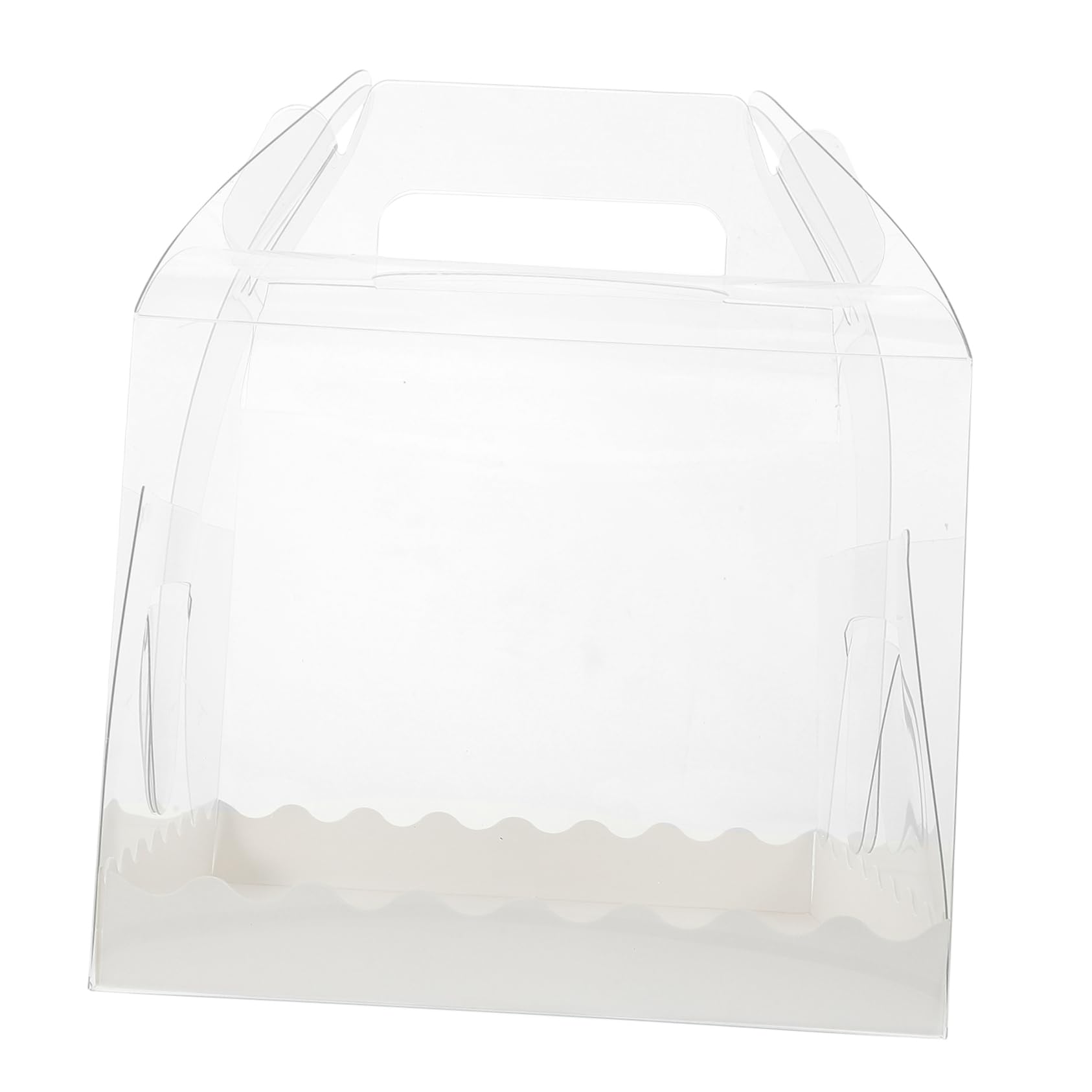 JECOMPRIS 10Pcs Transparent Cake Boxes Lightweight Plastic Cake Carrier for Bakeries and Home Use for Treats and Sweets Packing