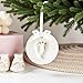 Tiny Ideas DIY No Mess Hanging Ornament Kit, Baby Hand and Footprint Keepsake, Classic Nursery Decor, Ideal Gender Neutral Gift, Baby's First Christmas, White