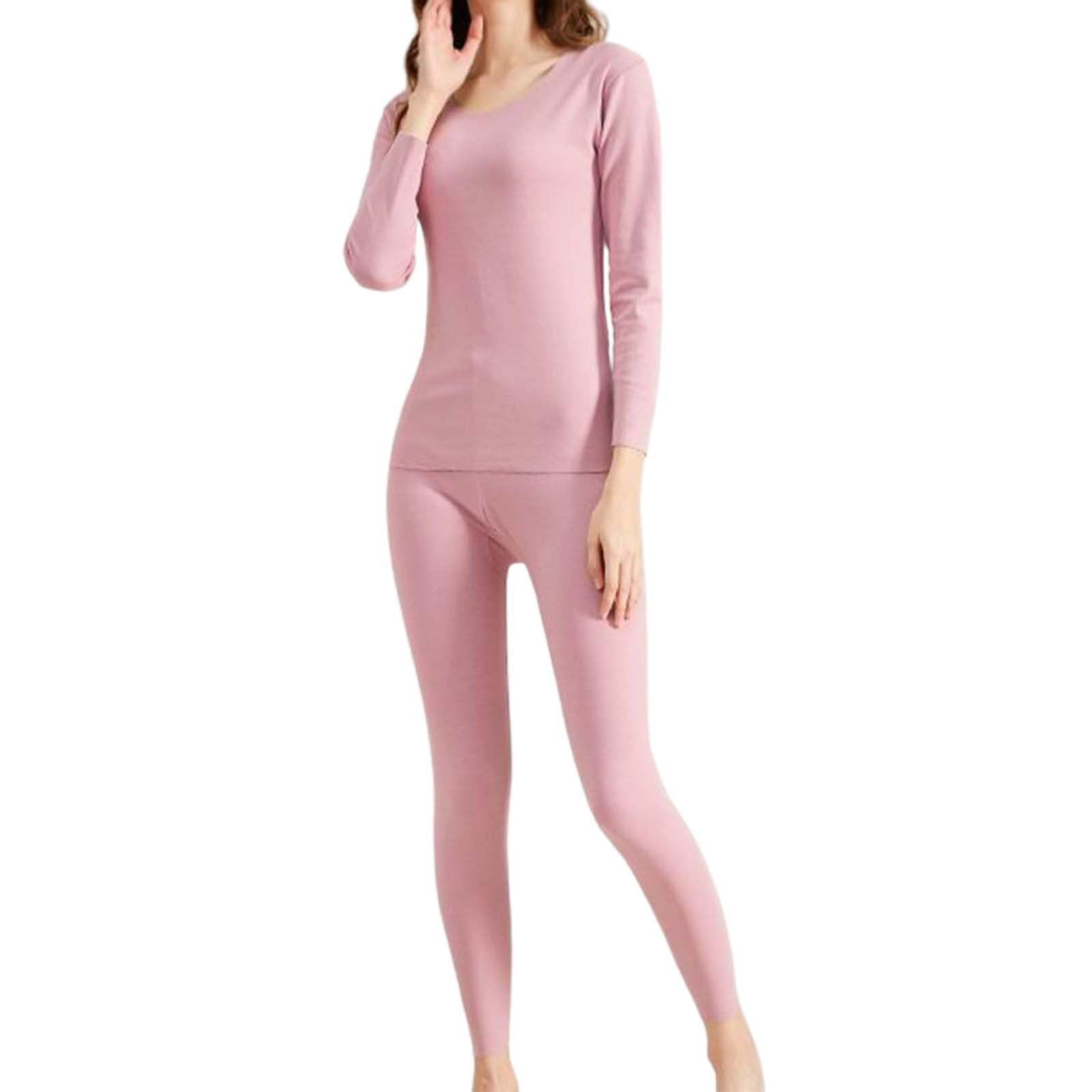 Set Intimo Termico Donna Completo Termico Donna Cotone Modal e Pizzo Maglia e Pantaloni Termici Leggeri Morbidi Aderenti Effetto Modellante per Inverno Quotidiano