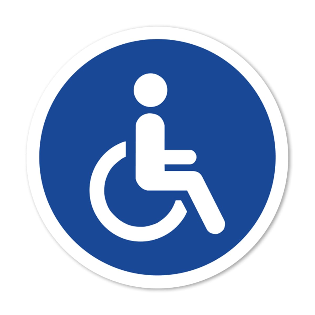 Pack of 4 Waterproof and UV Resistant Laminated Signage Vinyl Stickers for Wheelchair Users Disabled Car Toilet Door Chair - Image 2