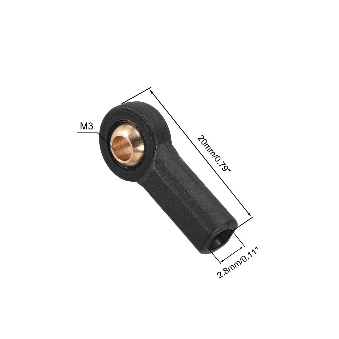 Lot De 10 Embouts De Rotule M2 – 19 Mm – Pour Hélicoptère RC, Avion, Robot – Sans Vis Ni écrou