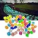 DOHAPPYS 300 Stück Leuchtsteine für den Garten, leuchten im Dunkeln, für Gehwege, Outdoor-Dekoration, Aquarium, Aquarium, Aquarium, Garten, dekorative Steine für Wege, Rasen, Hof, Gehweg (bunt)
