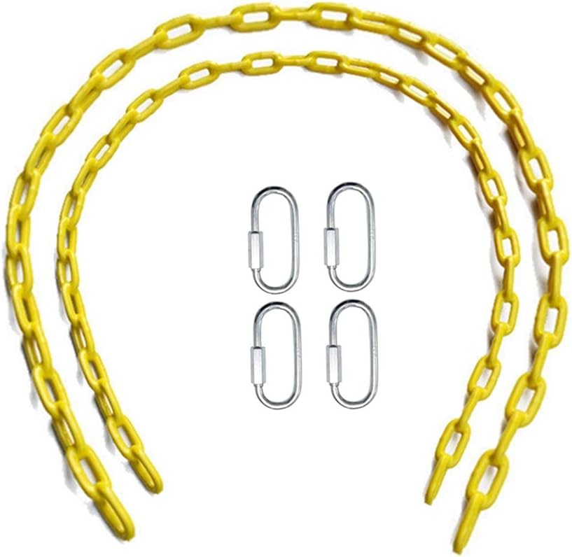 Ymeibe Swing Chains (2) Fully Plastic Coated with 4 Free
