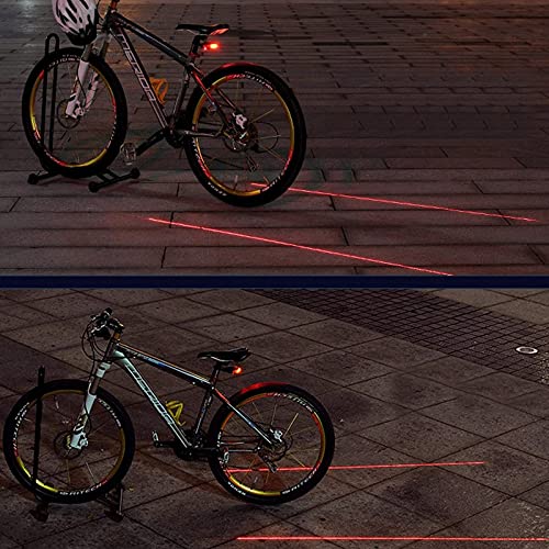 image for EWUHRY Bike Cycling 7 Flash Modes Red Lights Waterproof with 5 LED and