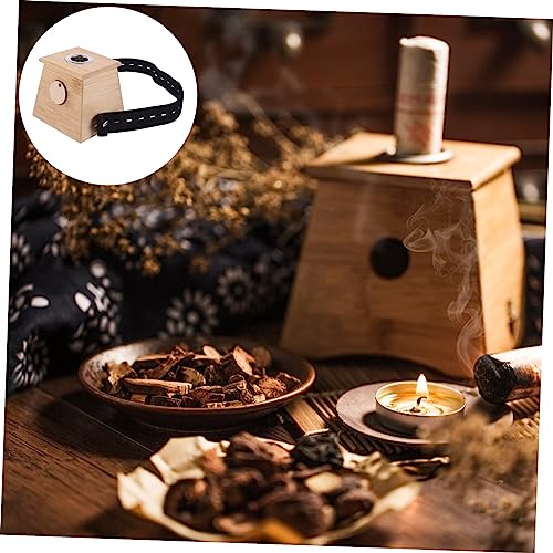 Caja portátil de moxibustión de bambú Ipetboom, herramienta de terapia para alivio del dolor articular, uso doméstico y salud del bazo y estómago miniatura 4