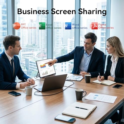 Image of 15.6 Inch Portable Monitor,HD+ 1920x1080 Resolution, 16:9 IPS Display,100% sRGB,Travel Second Screen for Laptop, Smartphone, Gaming Console (Type-C /HDMI) (15.6 inch)