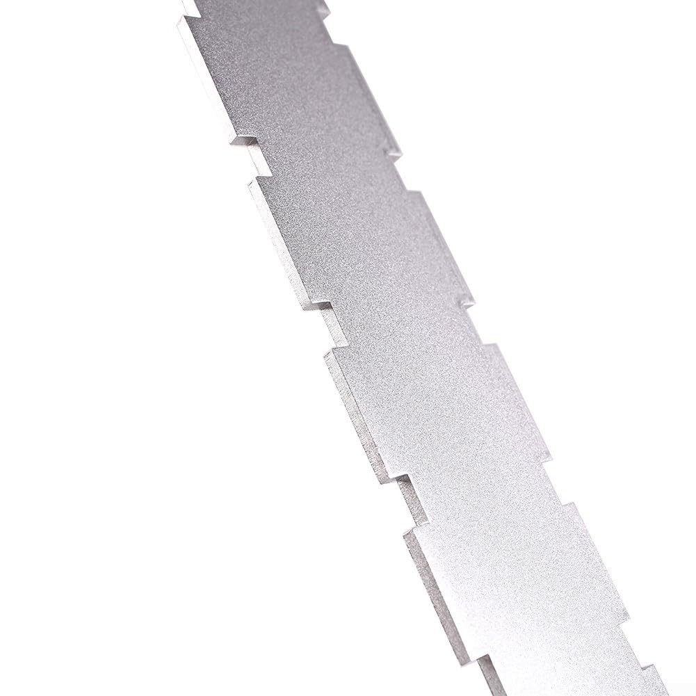 SPORTARC Règle de mesure du manche de guitare, manche de guitare crantée à bord droit pour frettes de guitare, outil de luthier de guitare (argenté), 1401328753