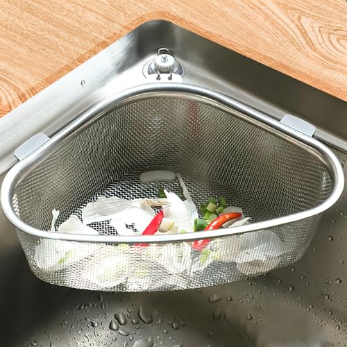 Colador triángulo para fregadero de acero inoxidable miniatura 2