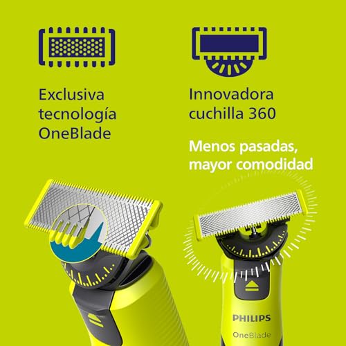 Miniatura 3 de Philips OneBlade 360 con Bluetooth, Recortadora para Barba y Cuerpo, Afeitadora Eléctrica Hombre, Depilación masculina, 2 Cuchillas, 5 Longitudes, 60 minutos de uso con 1 hora de carga, QP4631/30