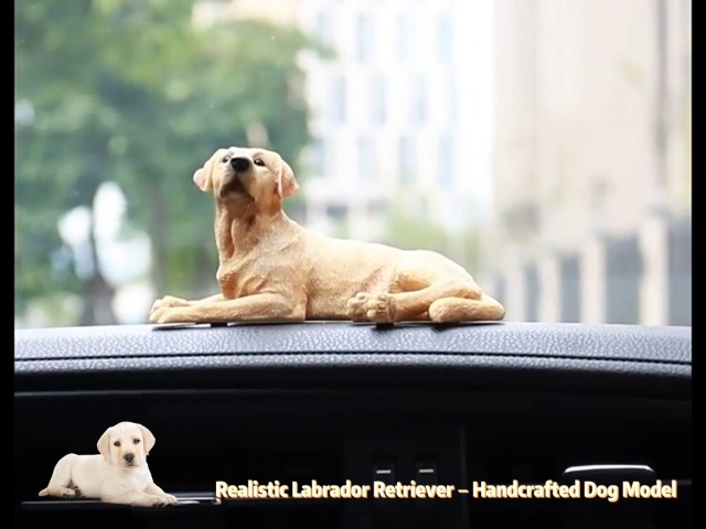 Estatua Labrador de Resina Blanca miniatura 7