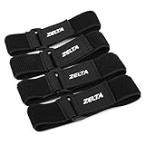Zeltauto Elastic Hook and Loop Cable Tie Fastening Cable Strap Adjustable Magic Securing Cord Organizer (Black, 16 In, 4 Pcs)