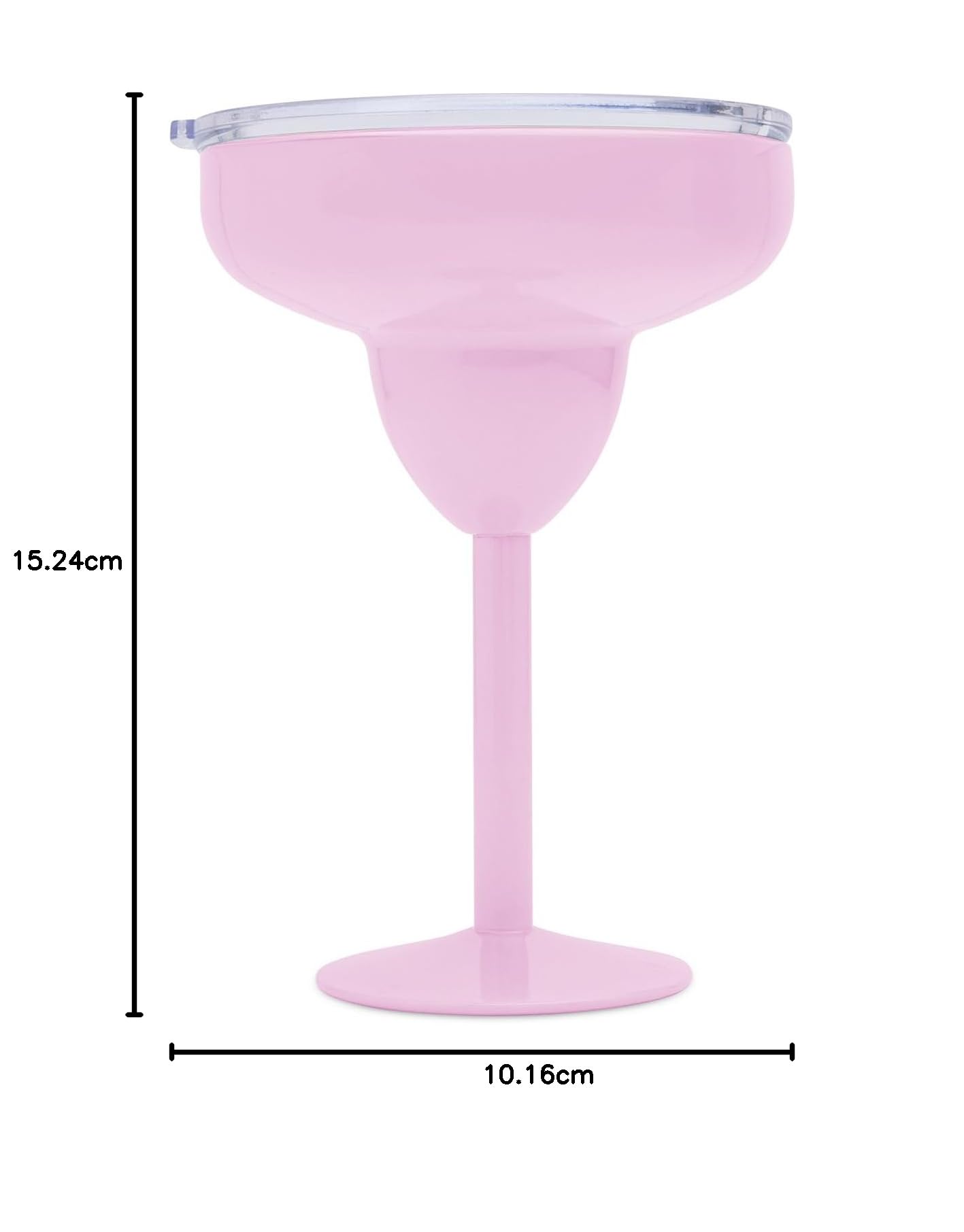 Better Dweller Vakuumversiegeltes Margarita-Glas aus Metall mit Deckel, isolierter Becher, Stahlbecher für Urlaub, Pool und eiskalte Margs am Strand (Rosa)
