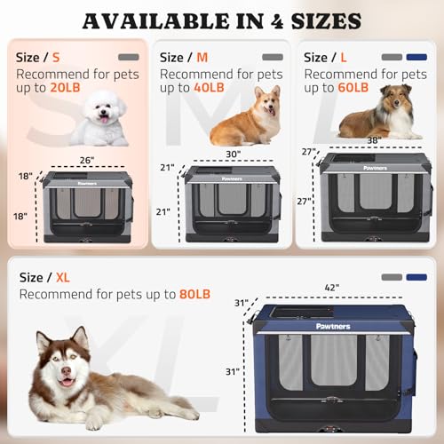 Collapsible-Dog-Crate-Foldable-Soft-Sided-Dog-Crate-for-Dogs-Portable-Dog-Travel-Kennel-with-Soft-Mat-for-Indoors-Outdoors