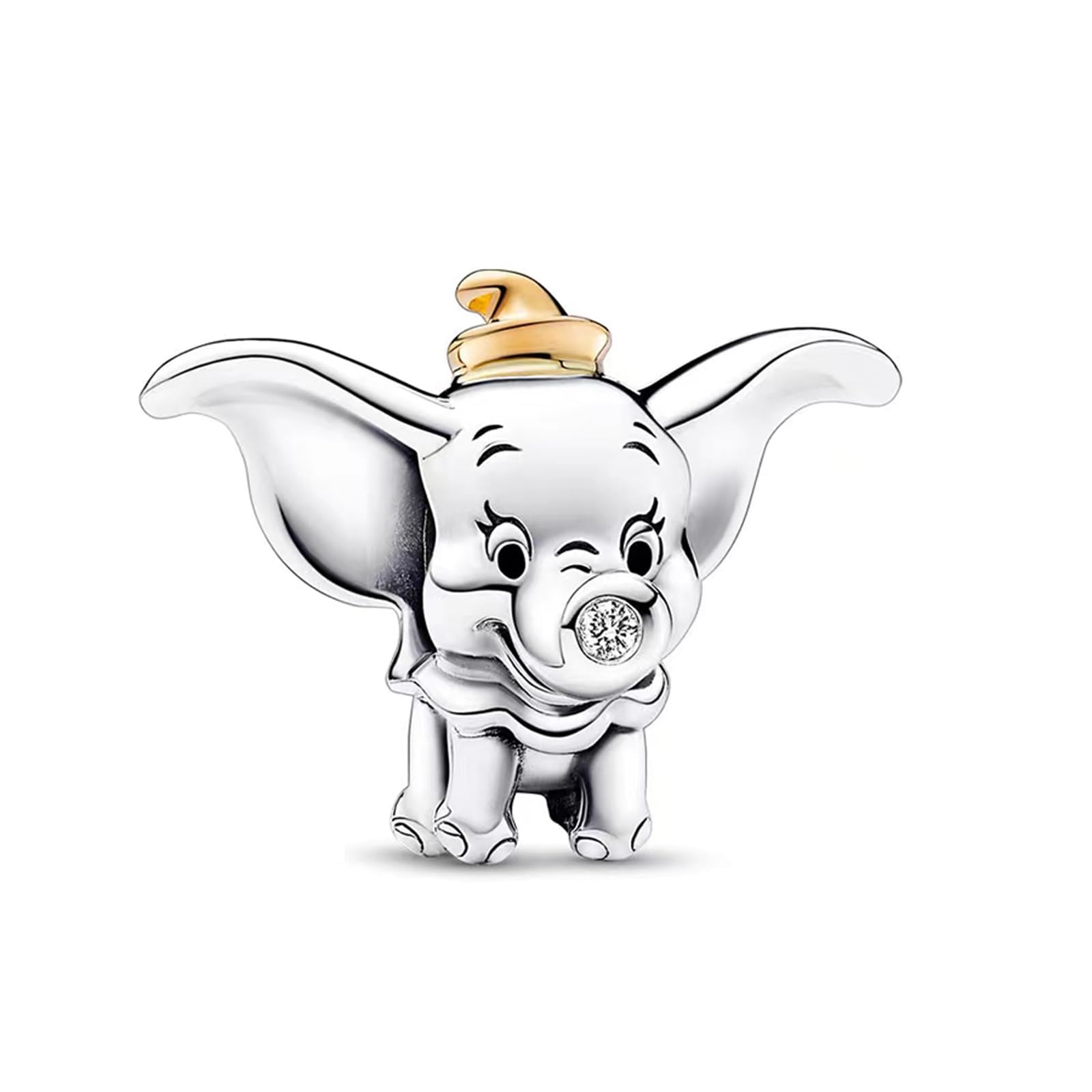 HAEPIARS925 plata esterlina encanto para pulsera collar colgante 100th elefante para las mujeres niñas regalos de cumpleaños