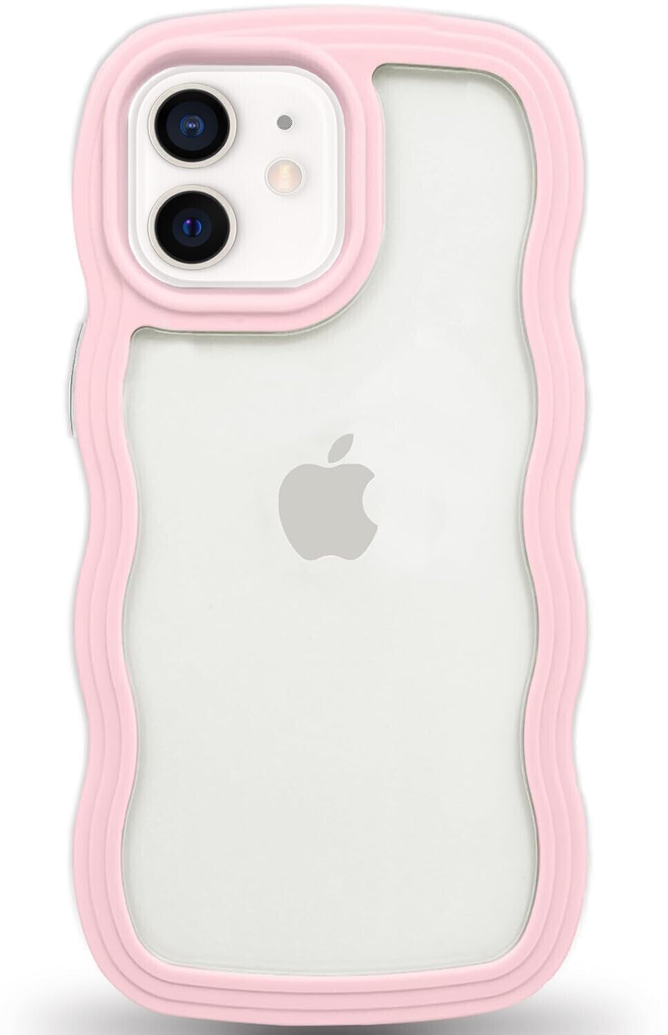 Cat Care Back Cover Compatible with iPhone 12, Adorable Curly Wave Frame Clear Case for Girls and Women, Transparent Soft Silicone TPU Bumper Shockproof Protective Cover (Pink) (B0DBNPT2FH) Amazon Price History, Amazon Price Tracker