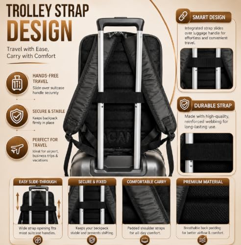 Image of Hard Shell polycarbonate Laptop Bag Anti-Theft Unisex 18inch Laptop bag Backpack with USB Charging Port Backpack forWomen And Men Medium Size
