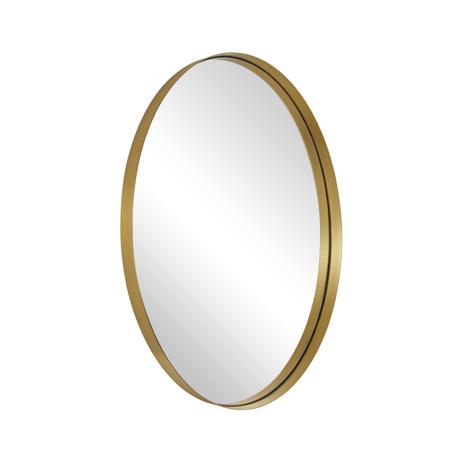 ANDY STAR Gold Oval Mirror Wall Mirror 24x36” with Stainless Steel Metal Frame 2” Depth Gold Oval Mirror for Bathroom Modern Design Hangs Vertical or Horizontal