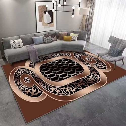 Tapis de sol salon noir 60x100cm confortable et classique - 2