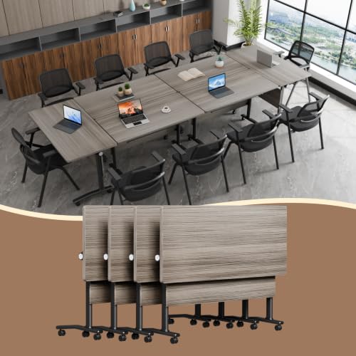 Elm 6-Person Mobile Flip-Top Table