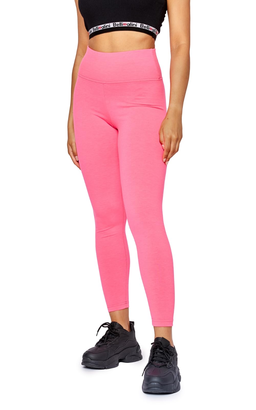 Bellivalini Leggings Damen High Waist Neon Lange 80er Jahre Sport Party Gym Tanz BLV50-295