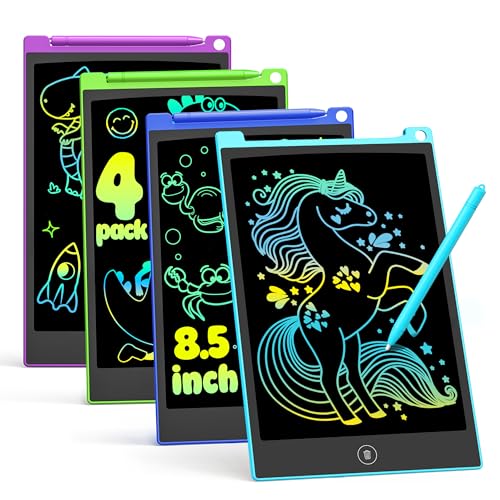 Image of TECJOE 4 Pack LCD Writing Tablet for Kids, 8.5 Inch Toddlers Drawing Tablet