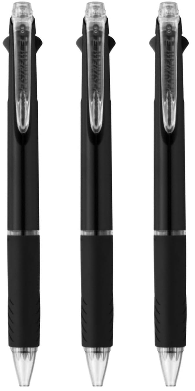 jetstream Set of 3 3 Colour Ballpoint Pen - 0.5 mm, Black Blue Red Ink, Black (SXE340005.24), Black, Blue, Red, 1 count (Pack of 3)