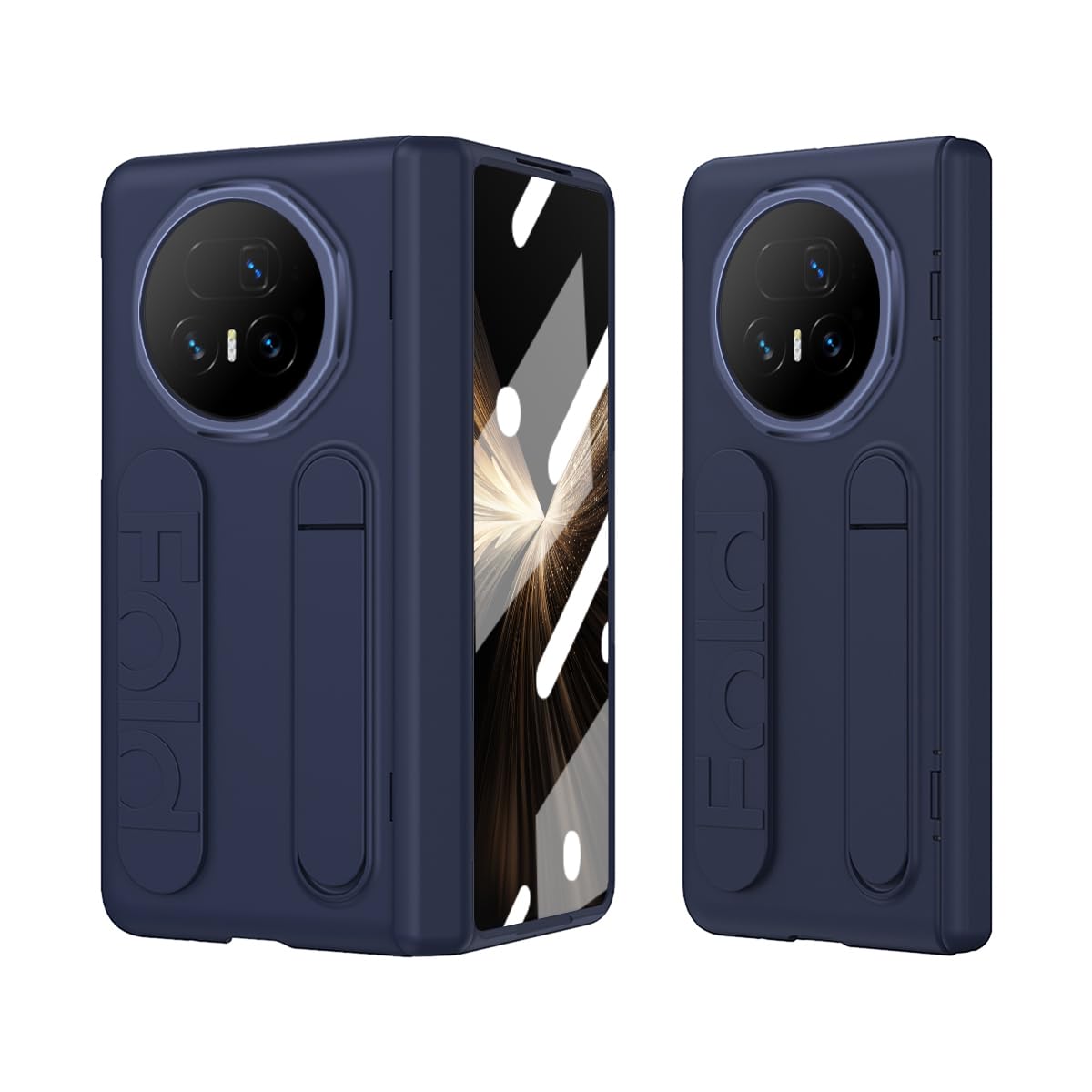 Coque Honor Magic V5 bleu avec protection écran et béquille intégrée
