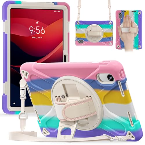 Funda para Lenovo Tab M11 2024 de silicona rosa con correa para tablet TB-336FU