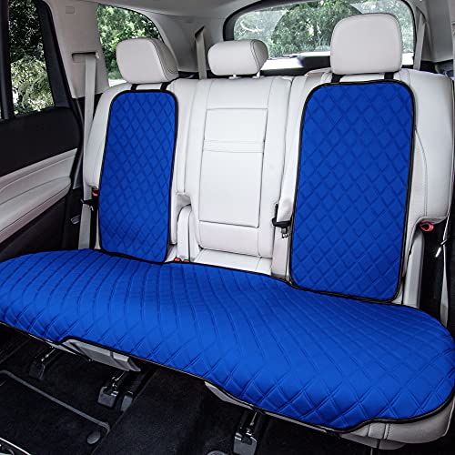 FH Group Car Seat Cushion Neosupreme Automotive Seat Cushions - Universal Fit, Rear Car Seat Cushion, Car Seat Cushions With Non-slip Silicone Backing for SUV, Sedan, Van Rear Set Blue by FH Group - Image 2