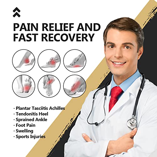 Copper Ankle Brace Support For Men & Women (1 Pair), Breathable Nano Plantar Fasciitis Socks, Anti-Slip Ankle Compression Sleeve Socks For Ligament Damage, Achilles Tendonitis, Sprained Ankle #TOP4