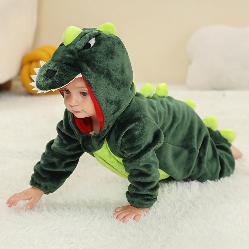 Unisex Baby Costume,Baby Animal Onesie Halloween Flannel Home Clothing - Image 3