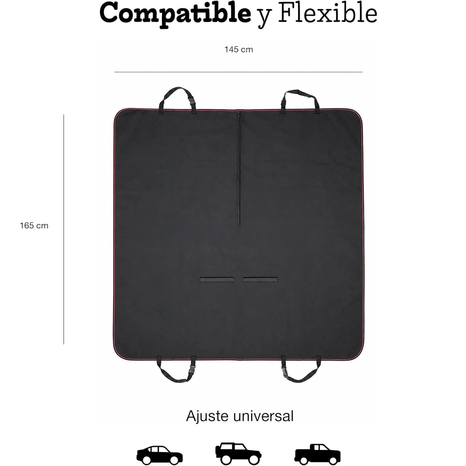 Funda Coche Perro, Protector Coche Perros Asiento Trasero y Maletero Coche Perros Impermeable y Antideslizante, Funda Maletero Coche Perros Universal, Cubre Asientos Coche Perro Resistente