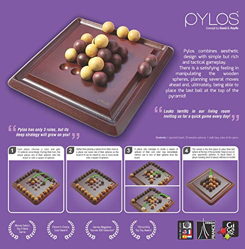 Pylos Juego de Mesa de Estrategia Abstracta de Madera miniatura 2