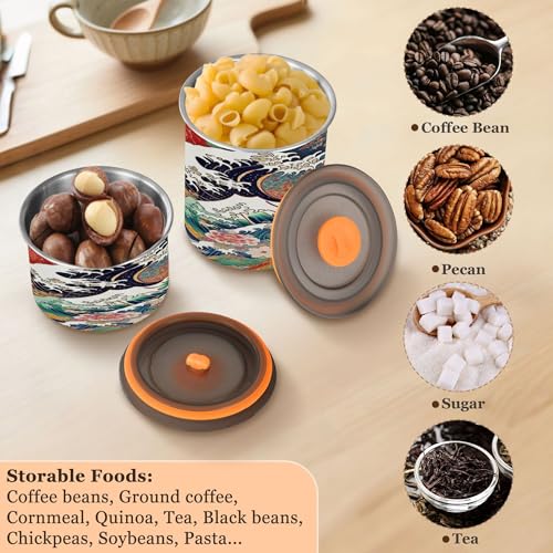 Envase para café hermético de acero inoxidable 17 oz miniatura 6