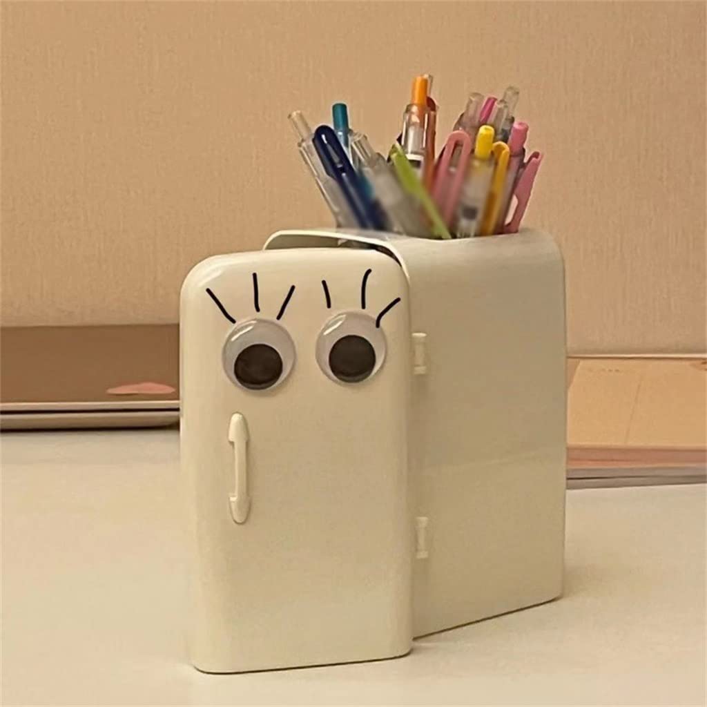 Portalápices para refrigerador Ins Student Cute Recipiente de Almacenamiento de Escritorio de Gran Capacidad papelería Multifuncional, portalápices (Argento como se Muestra)