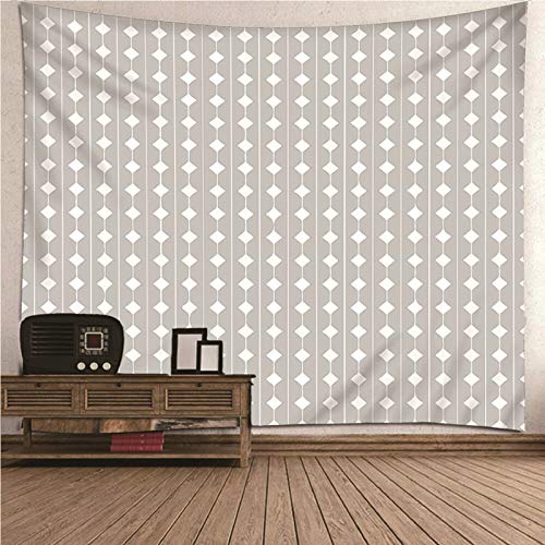 Tapiz de pared KnSam en color gris de 210x140 cm fabricado en poliéster geométrico