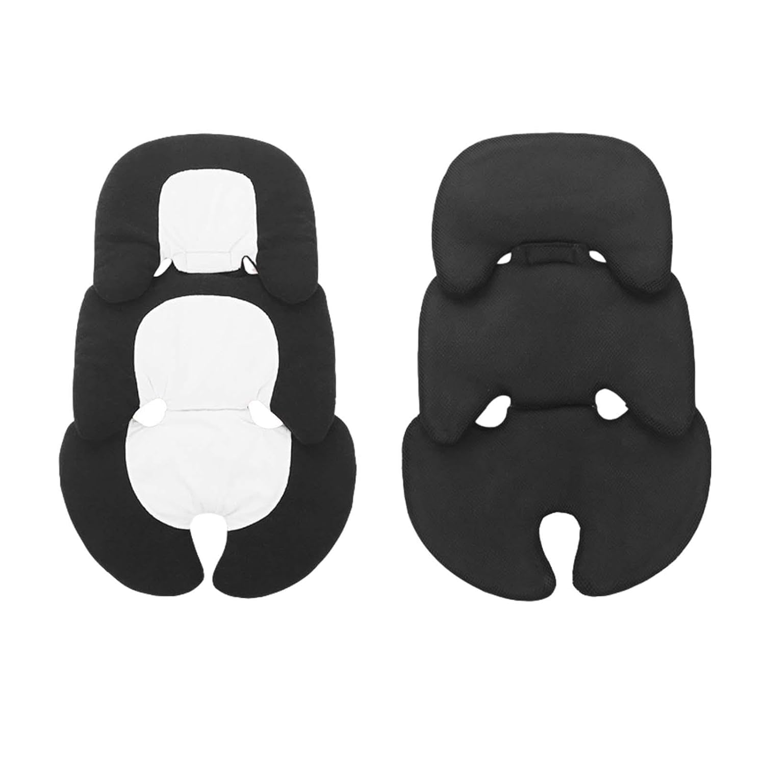 FORUBAR Baby Stroller Cushion Head and for Buggy Pushchair Pram， Support Seat Cushion Pillow Cozy Sleeping Head and Body Swaddle Style Support Mat Pad Infant Car Seat (black and white)