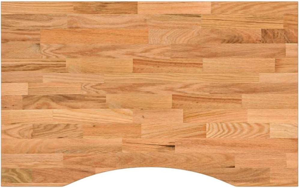 vidaXL Desk Top Light Brown Solid Oak Wood 31.5x23.6 in Durable