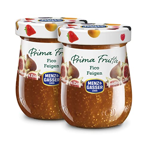 Menz&Gasser, Confettura Extra di Fichi Prima Frutta, con 60% di Frutta, Realizzata con Frutti di Alta Qualità IQF, Lavorata in Trentino-Südtirol, Naturalmente Senza Glutine, Vegan, 2x340 g