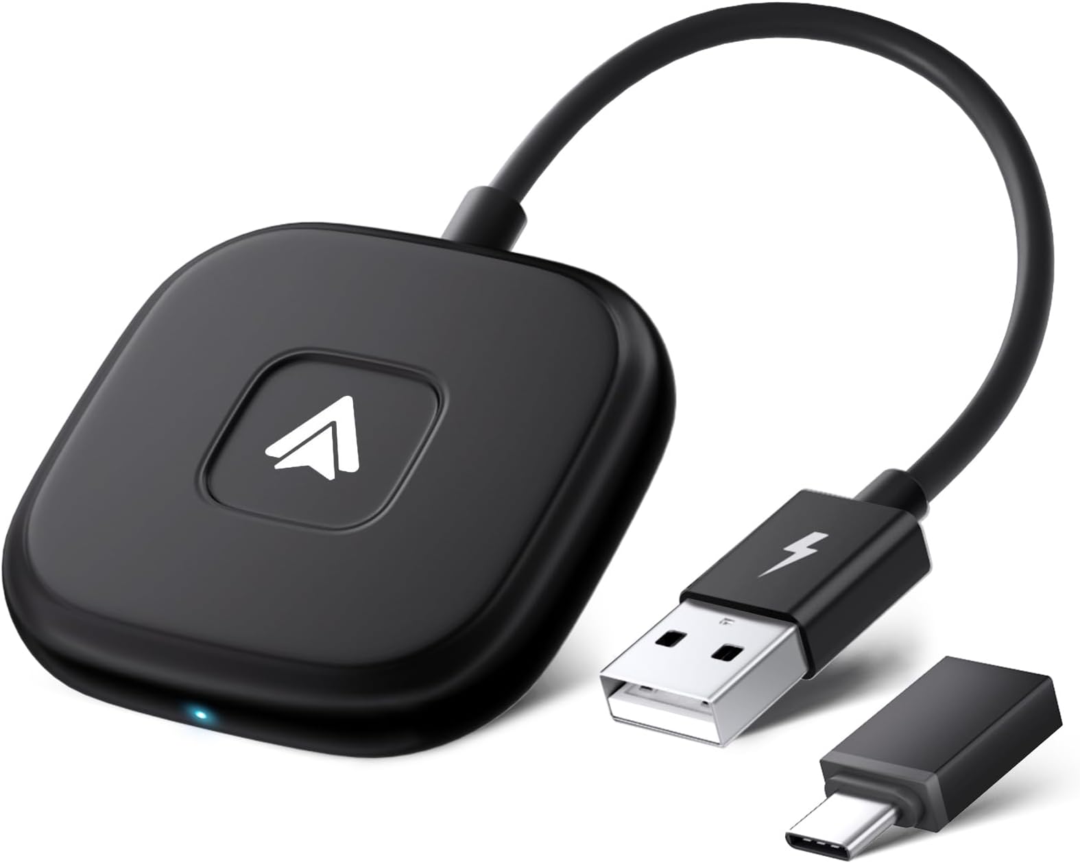 Android Auto Wireless Adapter - Plug and Play Dongle for Factory Wired Cars - Low Latency and Easy to Install