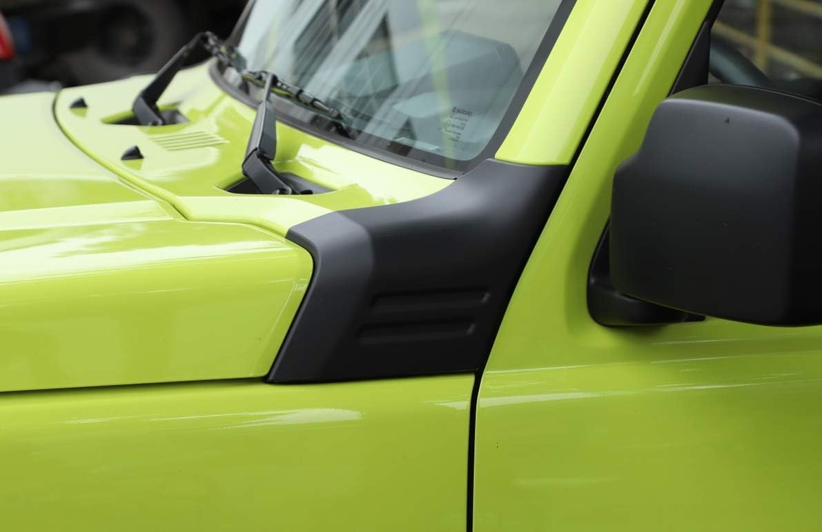 Copertura per cofano in ABS medio, copertura per cofano auto, carro armato, paraspigoli per Suzuki Jimny JB64 JB74 2019-2024 (nero)