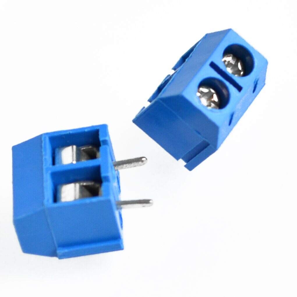 100PCS 2 Pin Screw Terminal Block Connector 5mm Pitch 5.08-301-2P