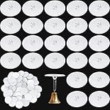 TONAUP Deckenhaken Selbstklebend, 50 Stück Klebehaken ohne Bohren, 22mm Transparent Wandhaken Klebeknöpfe mit Öse für Küche Bad Wand Tür Decke zum Aufhängen